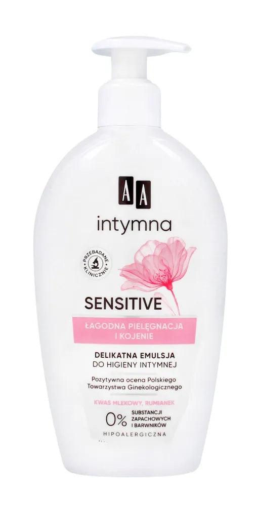 AA Intymna Intimate Hygiene Emulsion Sensitive 300ml jautriai odai - Kosmetika