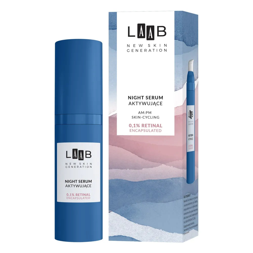 AA LAAB Night Activating Facial Serum - 0.1% Retinal kapsuliuotas 30 ml - Kosmetika