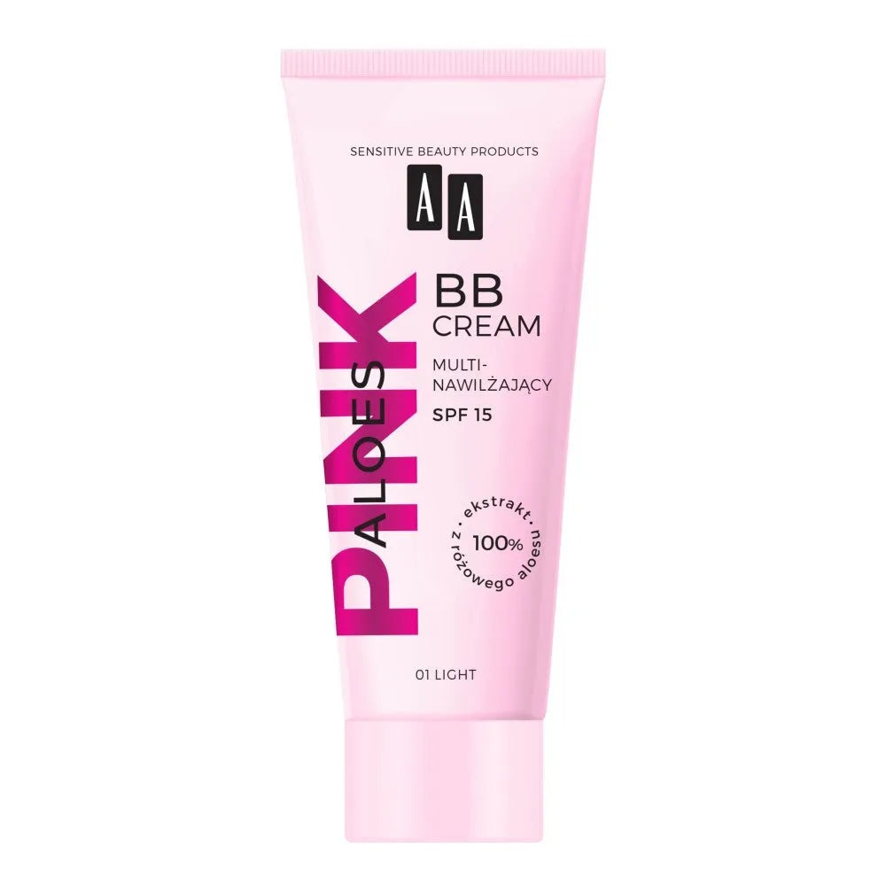 AA Pink Aloes Multi-moisturizing BB Face Cream Nr. 01 Šviesus 30ml - Kosmetika