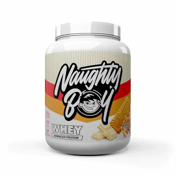 Advanced Whey White Chocolate Caramel Biscuit - 2010g - Naughty Boy - Sporto papildai