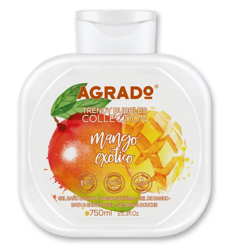 AGRADO Exotic mango shower and bath gel 750 ml - Kosmetika