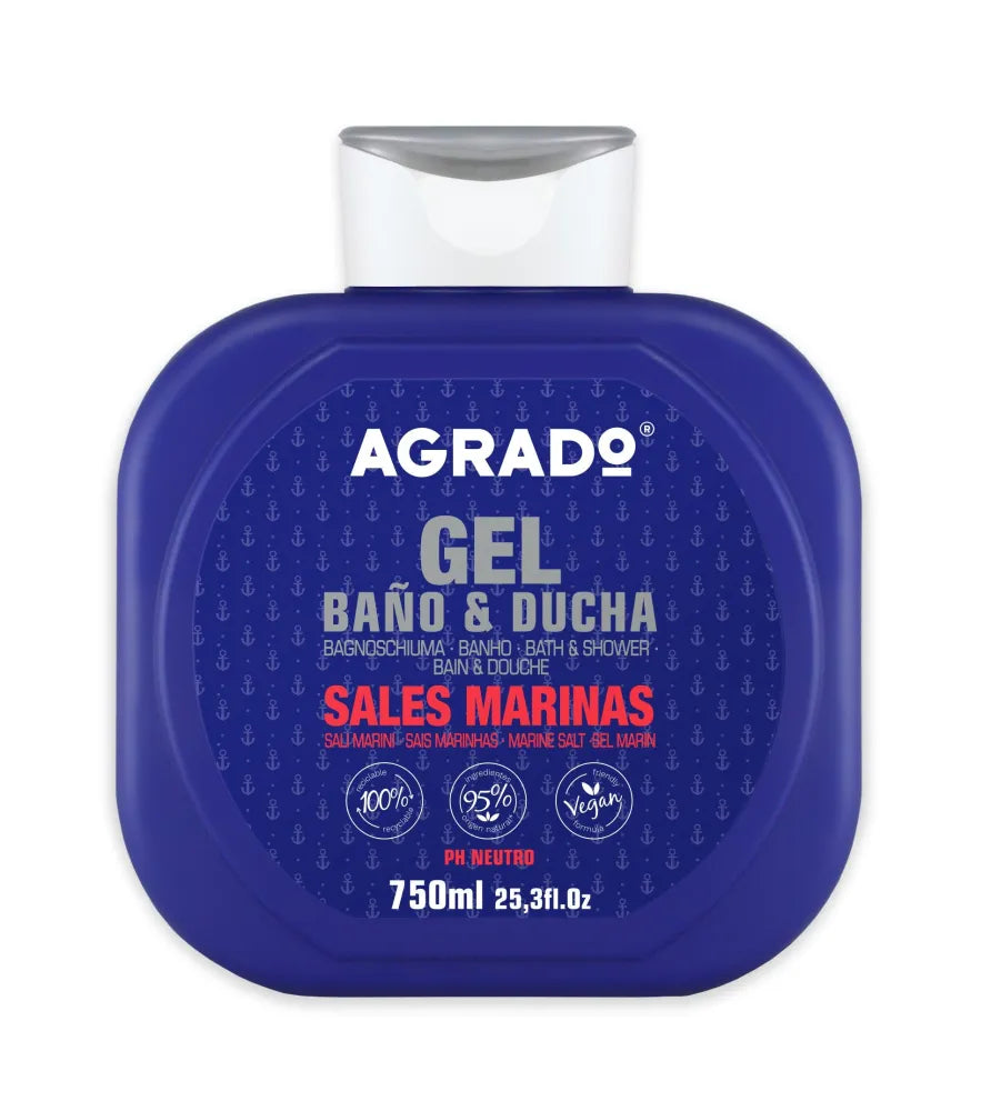 AGRADO Sea Salt Shower and Bath Gel 750 ml - Kosmetika
