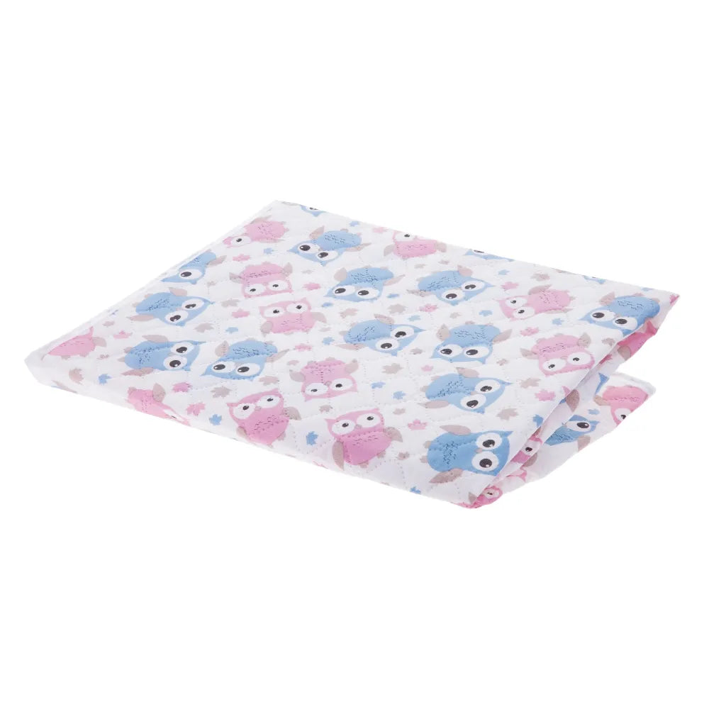 AKUKU pervystimo paklotas 55x70cm - Pelėdos mėlynos ir rožinės - Vaikui mamai