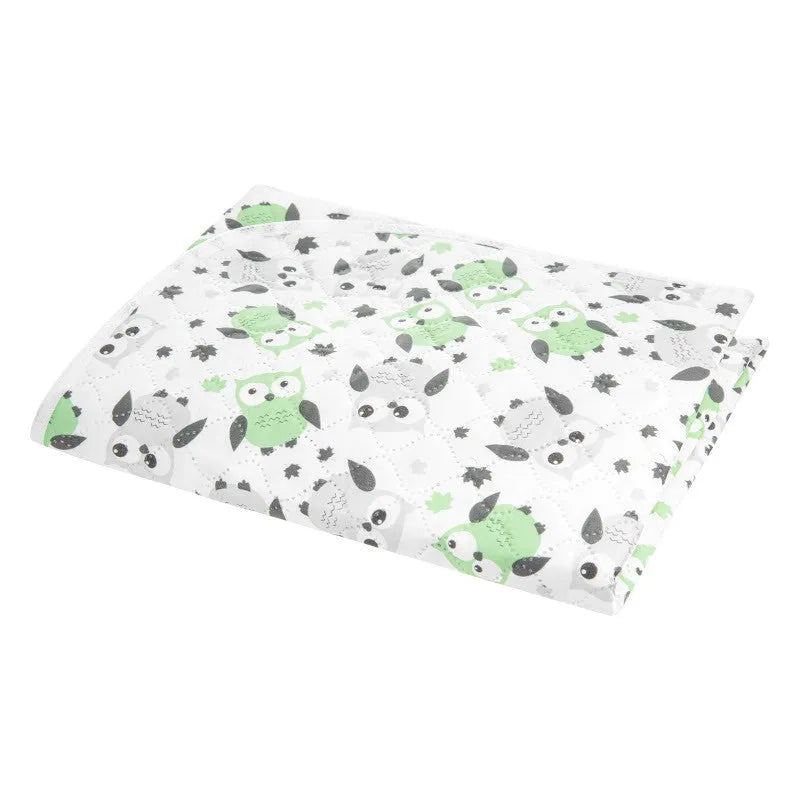AKUKU pervystimo paklotas 55x70cm - Pelėdos žalios ir pilkos - Vaikui mamai