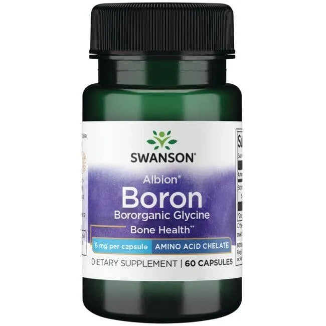 Albion Boron Bororganic Glycine - Kaulams - 6 mg - N60 - Swanson - Papildai