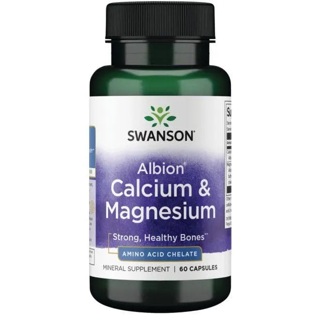 Albion Calcium & Magnesium - N60 - Kalcis ir Magnis - Swanson - Papildai