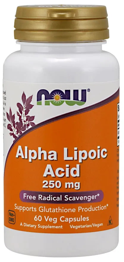 Alpha Lipoic Acid 250mg - 60 vcaps - NOW Foods - Papildai