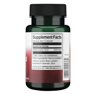 Alpha Lipoic Acid - 300 mg - N60 - Alfa lipoinė rūgštis - Swanson - Papildai
