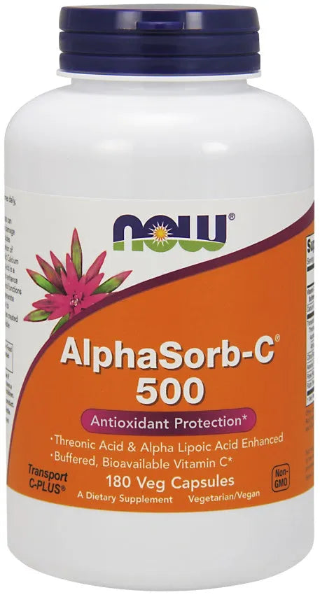 AlphaSorb-C 500mg - 180 vcaps - NOW Foods - Papildai