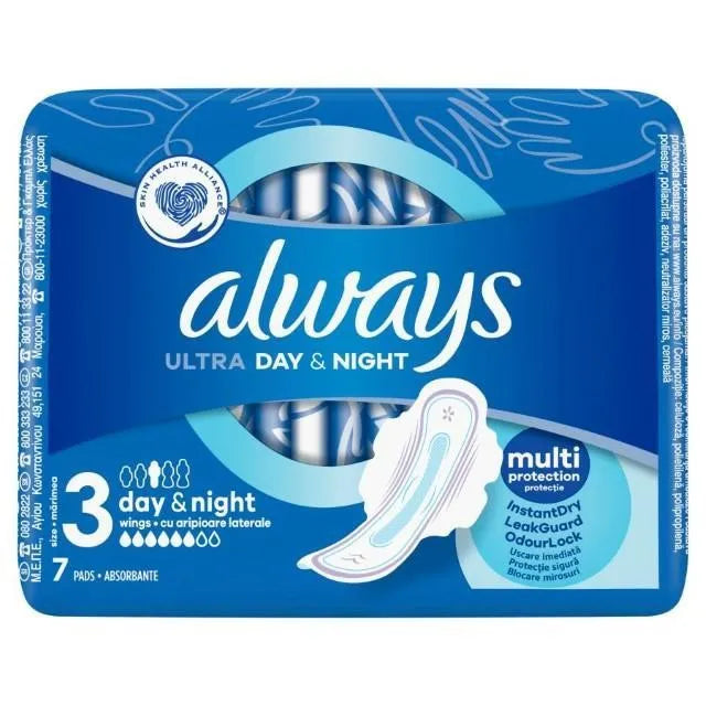 ALWAYS Ultra Sanitary Towels - Day&Night (size 3) 1op.-7 pieces - Higiena