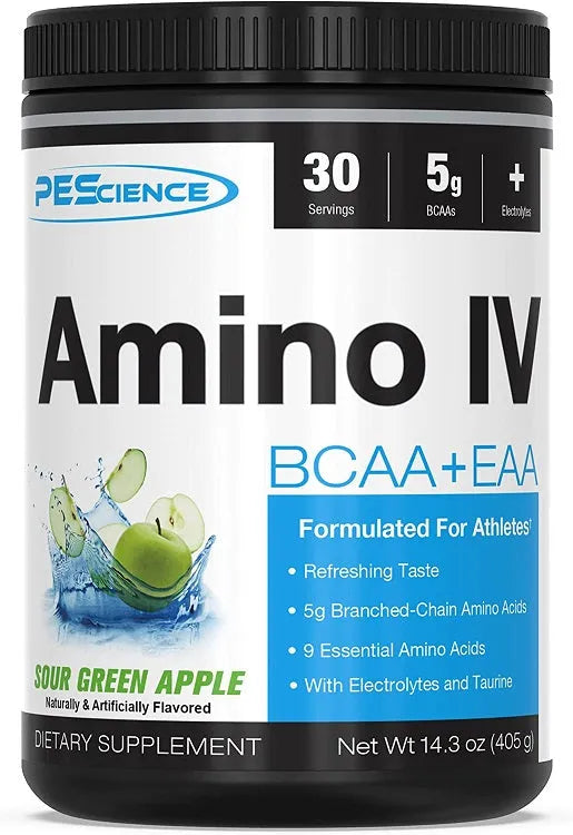 Amino IV Sour Green Apple - 405g - PEScience - Sporto papildai
