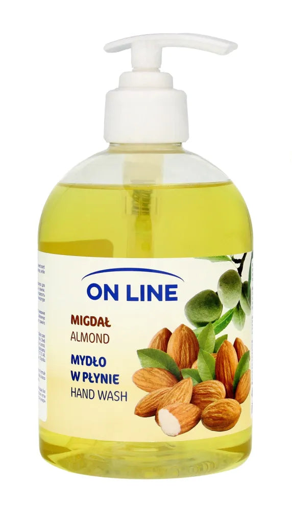 Antialerginė skaidri skystoji muilas Almond - dozatorius 490 ml - Kosmetika