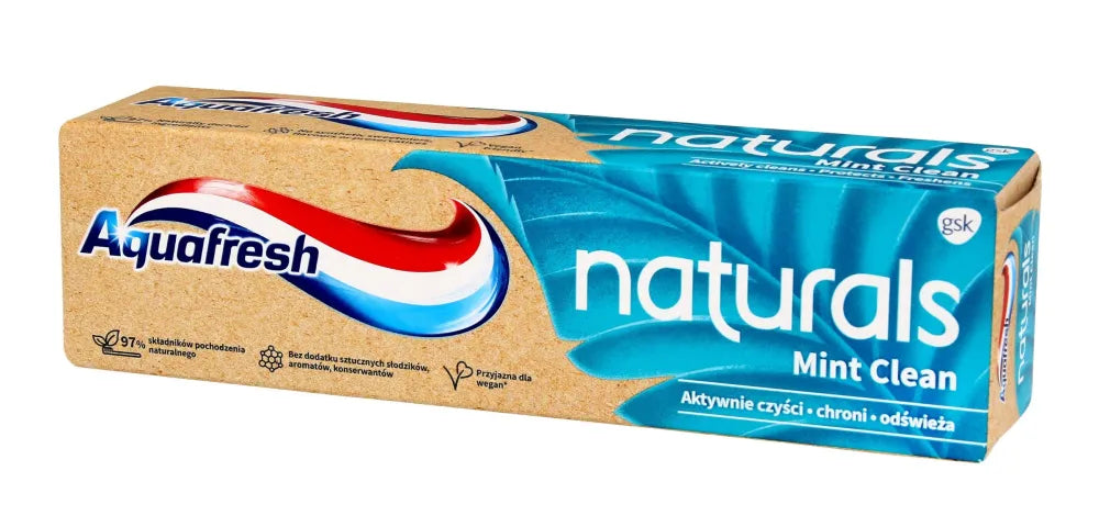 Aquafresh Naturals dantų pasta Mėtų švara 75ml - Kosmetika