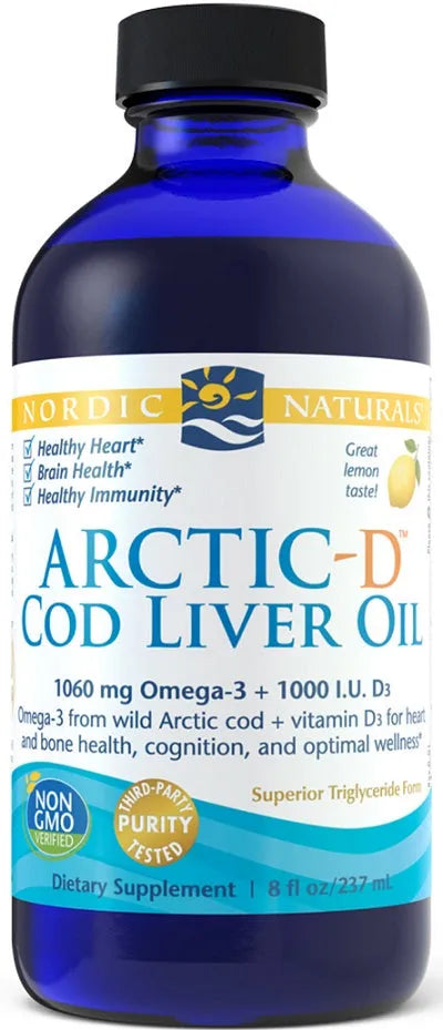 Arctic-D Cod Liver Oil Lemon - 237 ml - Nordic Naturals - Papildai