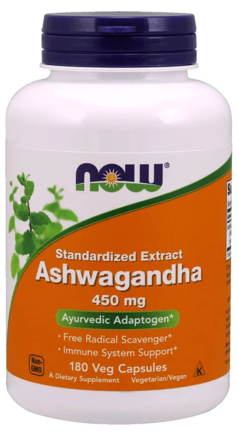Ashwagandha Extract 450mg - 180 vcaps - NOW Foods - Papildai