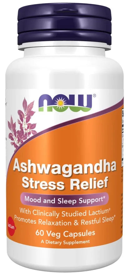 Ashwagandha Stress Relief - 60 vcaps - NOW Foods - Papildai