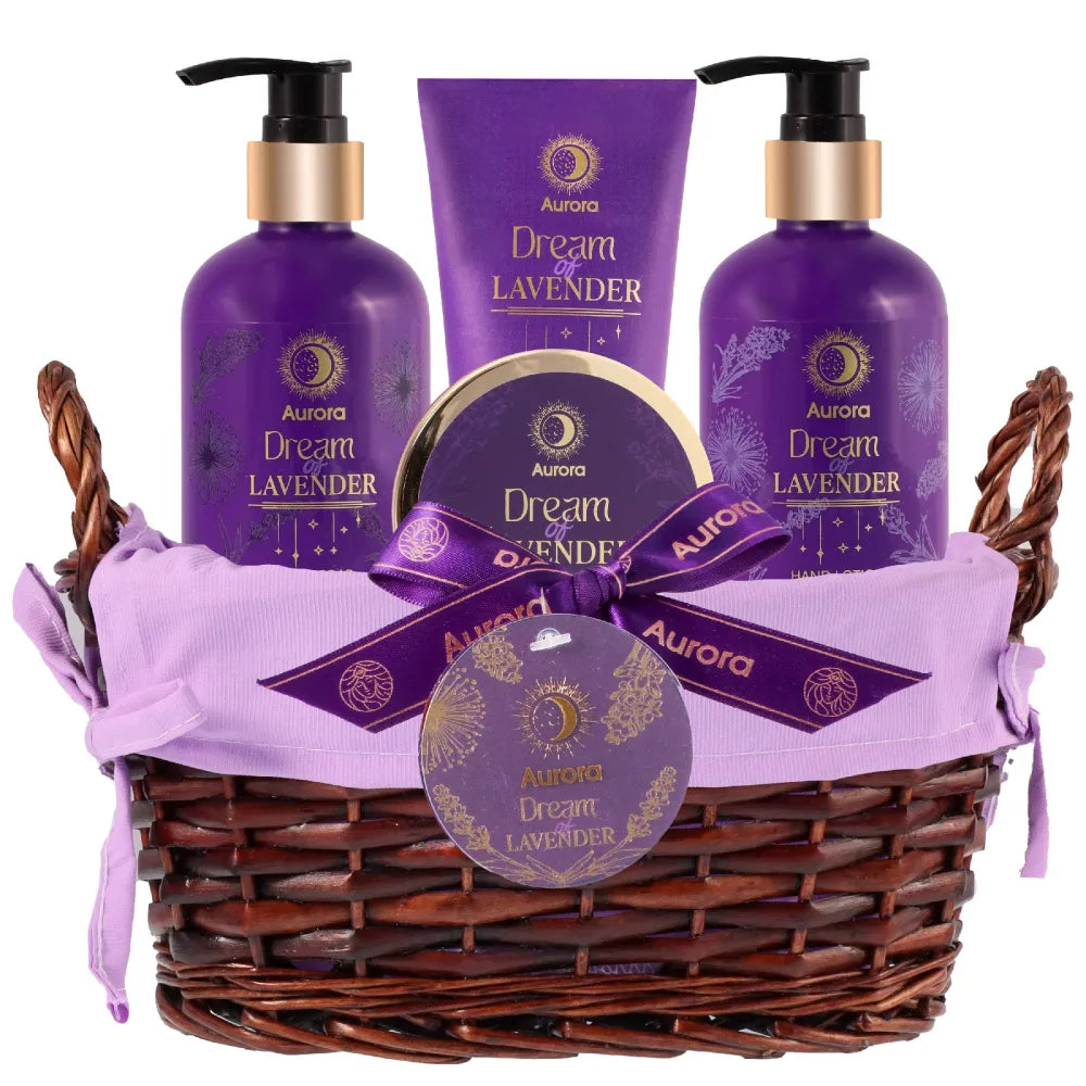 AURORA Dream of Lavender Gift Set Basket - 4 products - Kosmetika