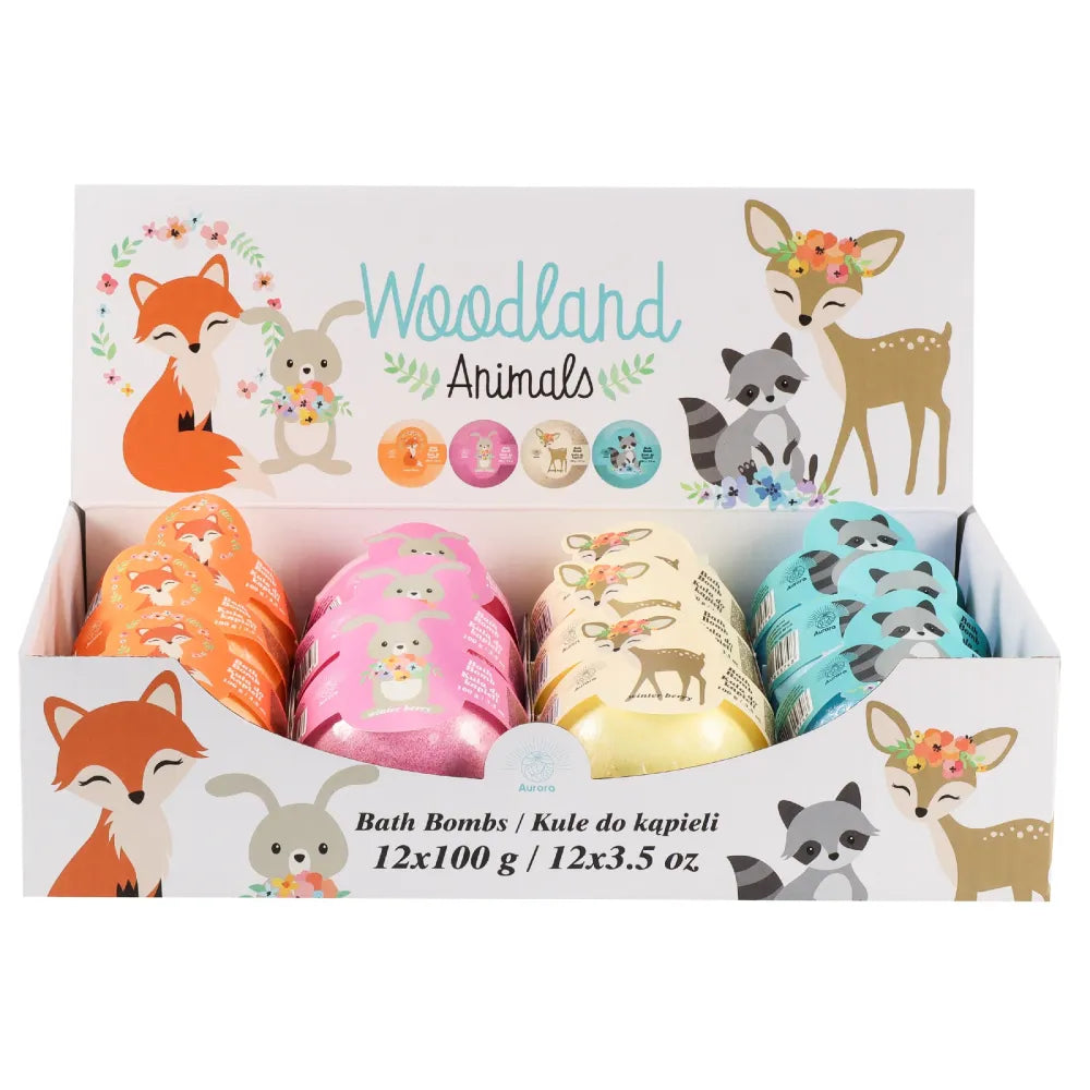 AURORA Kids Magic bath balls Forest animals Winter berry 12 x 100 g - Kosmetika