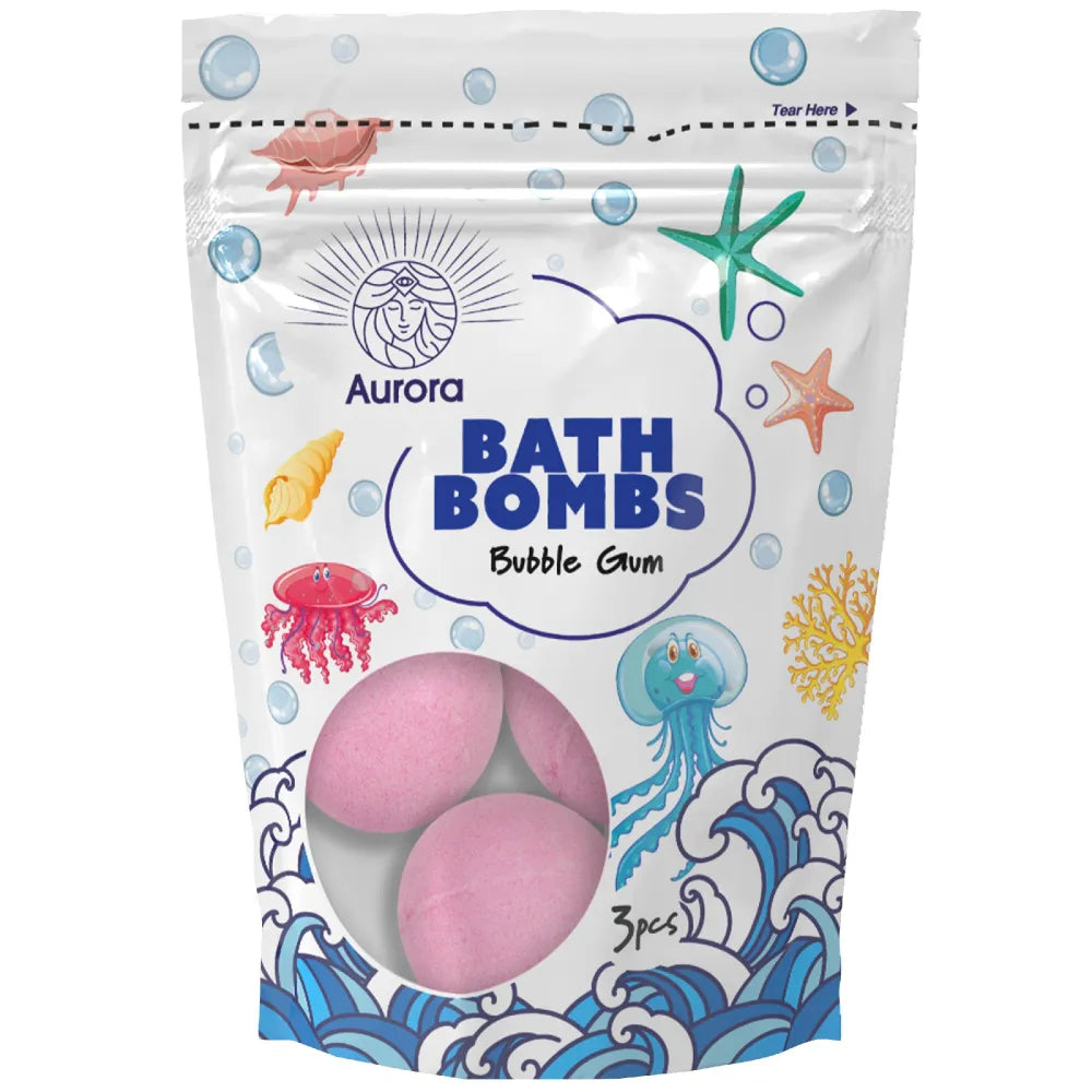 AURORA Kids Magic Bubble Gum bath balls 3 x 50 g - Kosmetika
