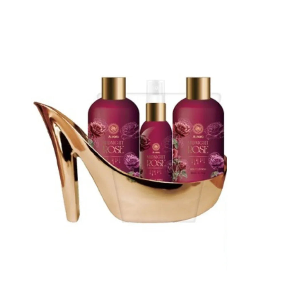 AURORA Midnight Rose Slipper Gift Set - 4 products - Kosmetika