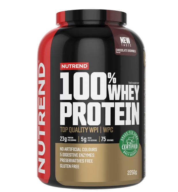 100% Whey Protein, Chocolate Brownies - 2250g - Nutrend
