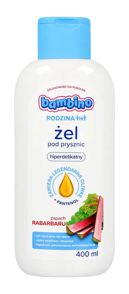 Bambino Family Hyperdelicate Shower Gel - Rhubarb scent 400ml - Vaikui ir mamai