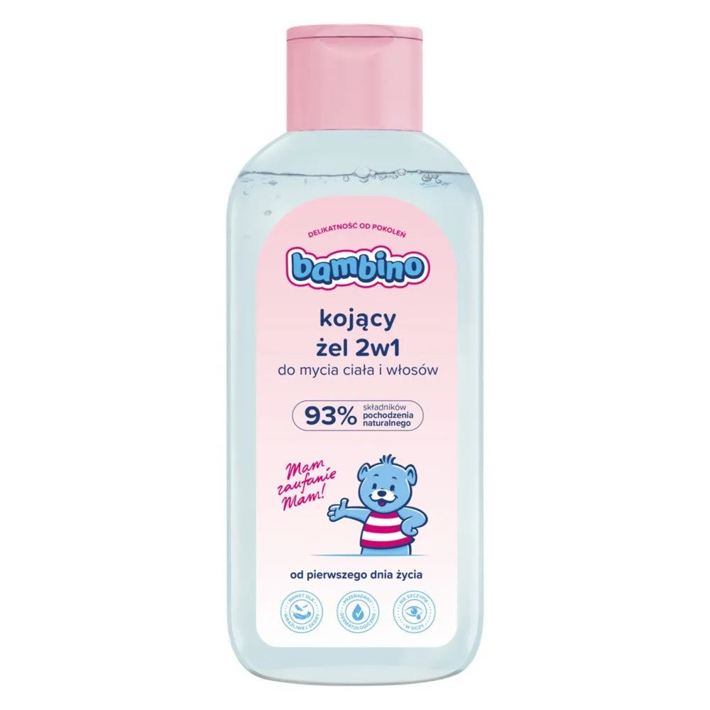 BAMBINO Soothing 2-in-1 Body and Hair Cleansing Gel for Babies Children 400ml - Vaikui ir mamai