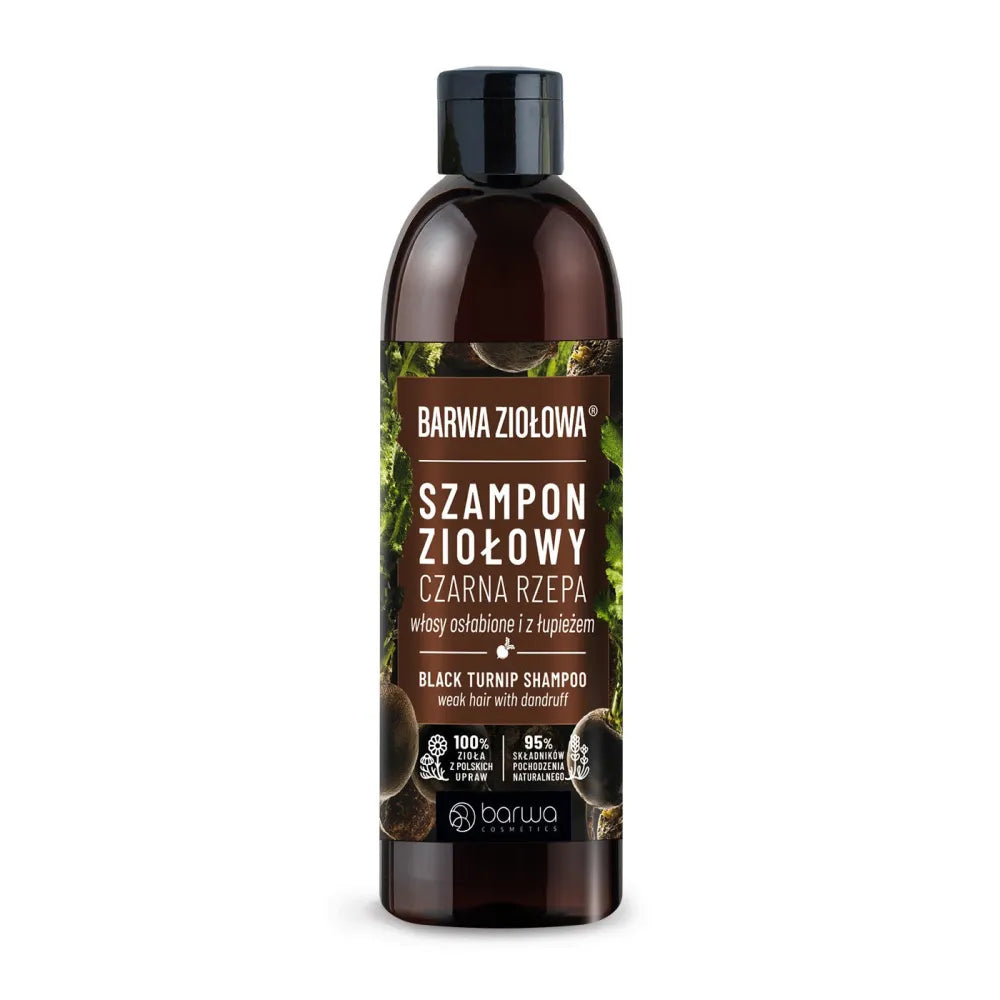 BARWA Herbal šampūnas juodasis ridikas – silpniems plaukams ir pleiskanoms 250ml - Kosmetika