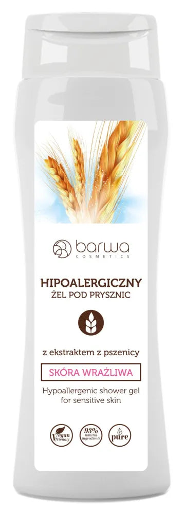BARWA hipoalerginis dušo gelis su kviečių ekstraktu - jautriai odai 400ml - Kosmetika