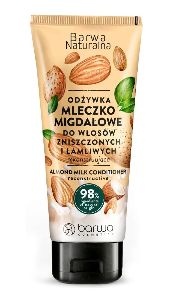 BARWA Natural Almond Milk kondicionierius pažeistiems ir trapiems plaukams 200ml - Kosmetika