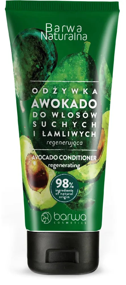 BARWA Natural Avocado regeneruojantis kondicionierius sausiems ir trapiems plaukams 200 ml - Kosmetika