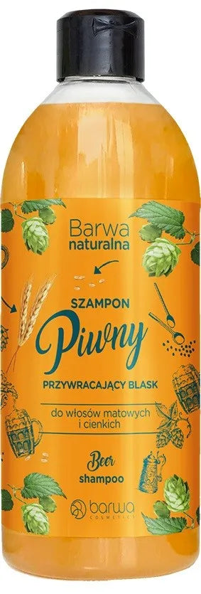 BARWA Natural Beer šampūnas atstatantis blizgesį - ploniems ir nuobodiems plaukams 500ml - Kosmetika