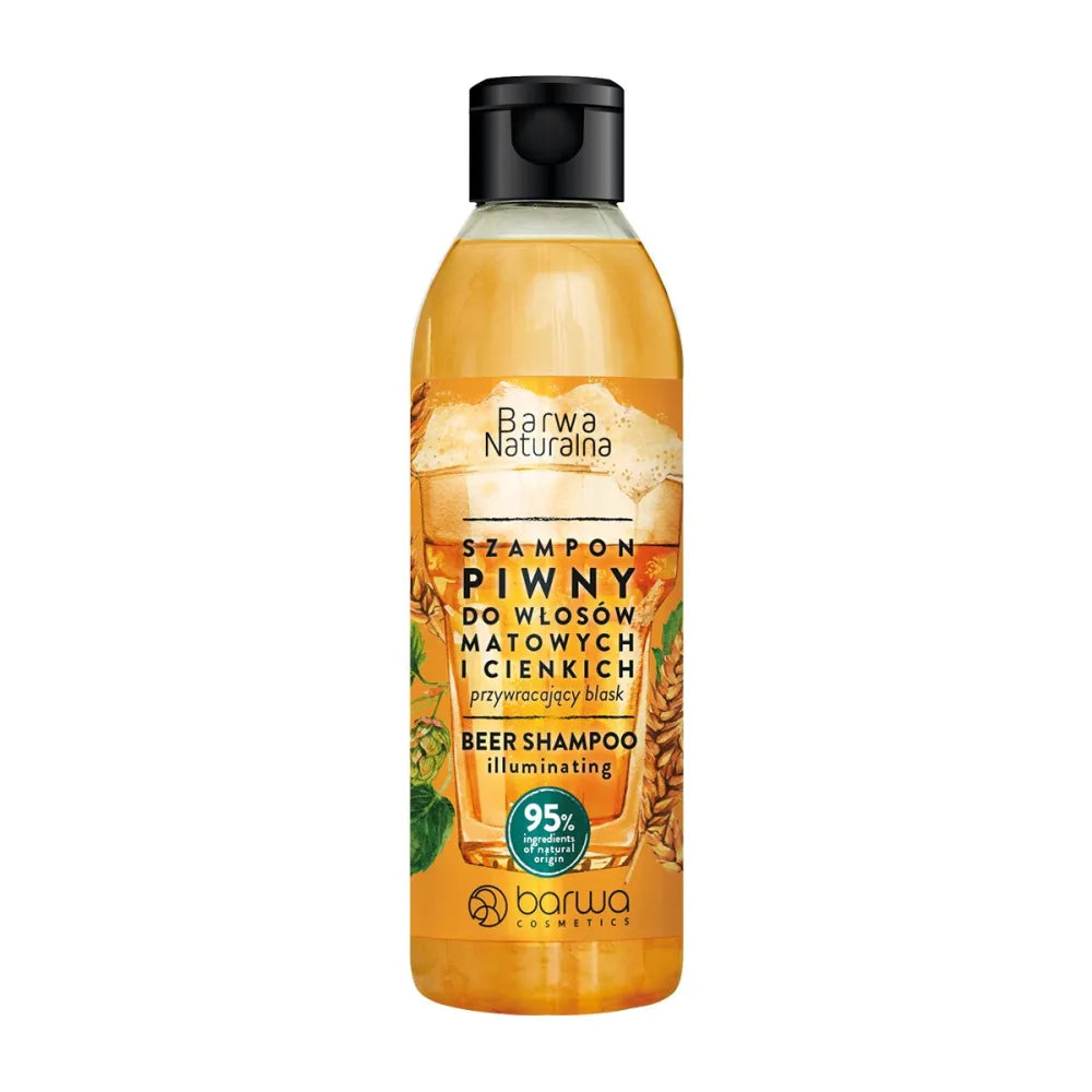 BARWA Natural Beer šampūnas atstatantis blizgesį - ploniems ir nuobodiems plaukams 300ml - Kosmetika