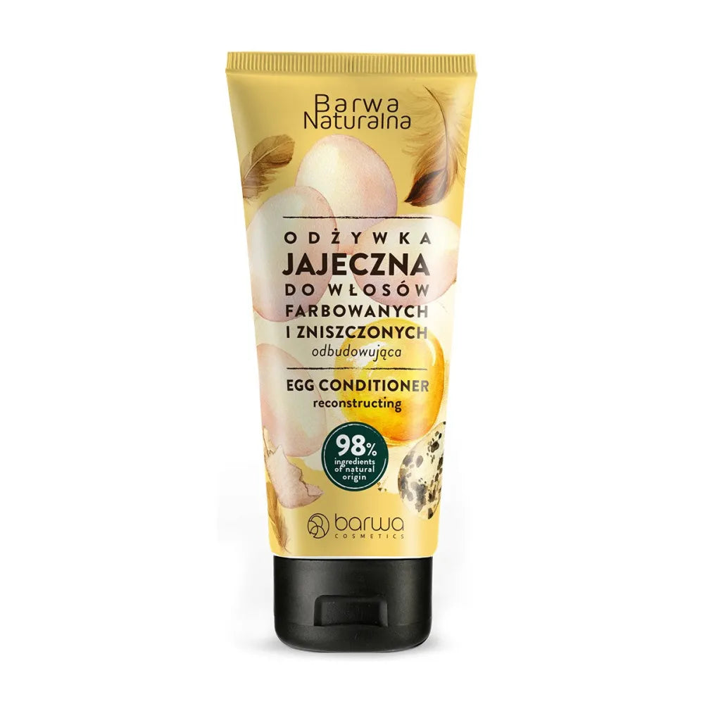 BARWA Natural Egg Conditioner atkuriantis dažytiems ir pažeistiems plaukams 200ml - Kosmetika