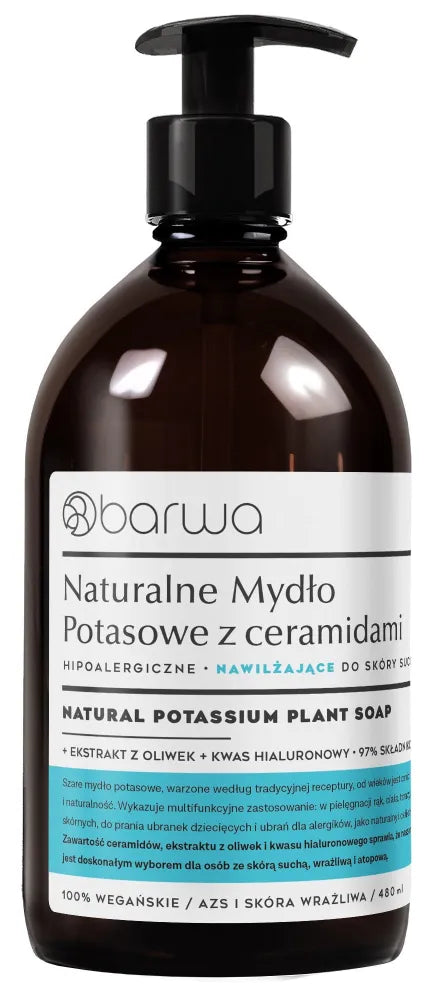 BARWA Potassium moisturizing liquid soap 480 ml - Kosmetika