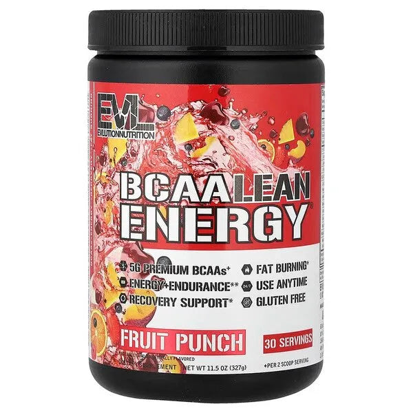 BCAA Lean Energy Fruit Punch - 327g - EVLution Nutrition - Sporto papildai