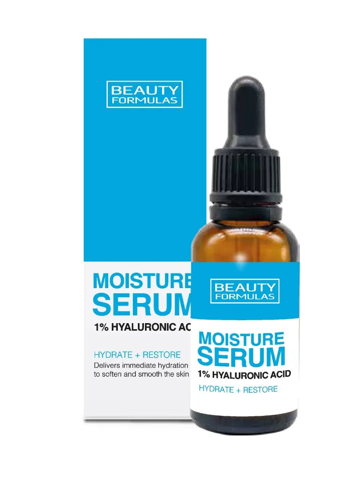 BEAUTY FORMULAS Drėkinantis veido serumas - 1% hialurono rūgštis 30ml - Kosmetika