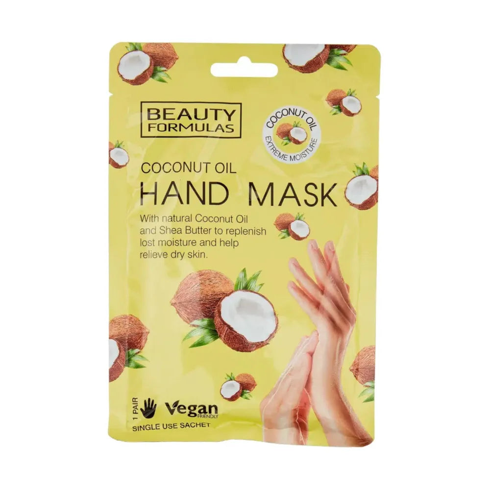 BEAUTY FORMULAS Hand Mask Rankų kaukė su kokosų aliejumi - 1 pora - Kosmetika