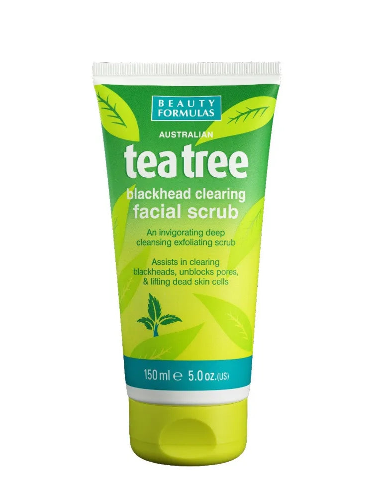 Beauty Formulas Tea Tree Cleansing Peeling veidui 150ml - Kosmetika