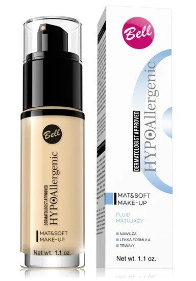 Bell hipoalerginis matuojantis skystis Mat & Soft Nr. 02 Natūralus 30g - Kosmetika