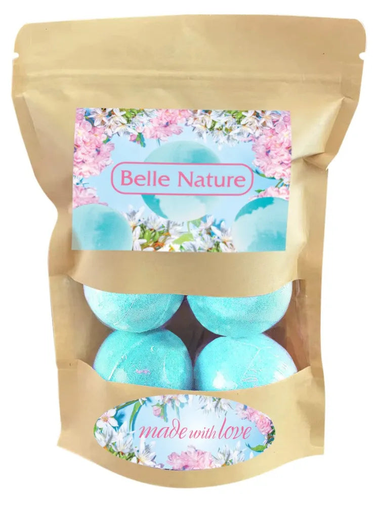 BELLE NATURE Sparkling Bath Balls - Spring Jasmine 1op.-(6x50g) - Kosmetika