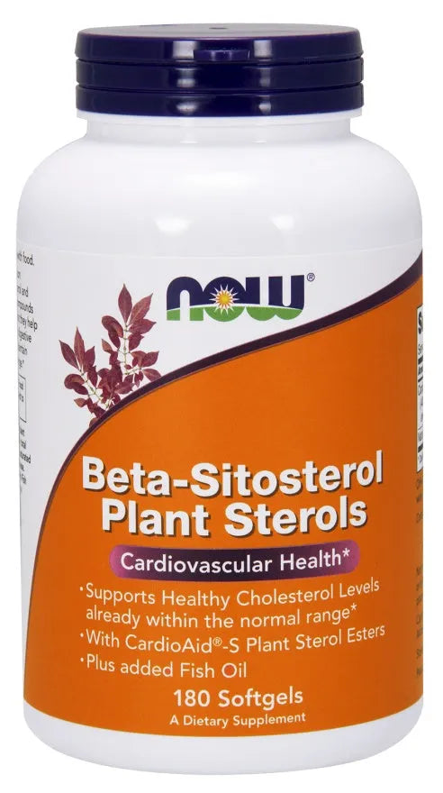 Beta-Sitosterol Plant Sterols - 180 softgels - NOW Foods - Papildai