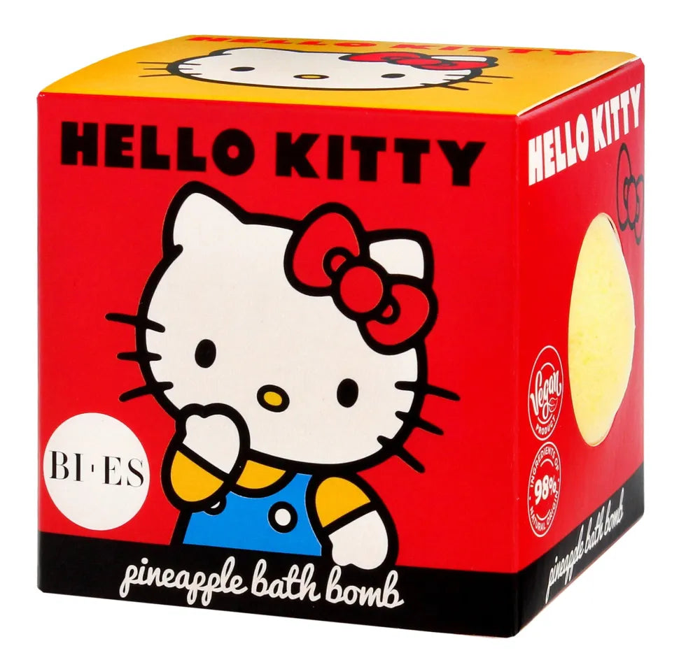 Bi-es Kids Foaming Bath Ball Hello Kitty - braškių kvapo 165g - Kosmetika