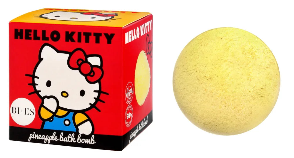 Bi-es Kids Foaming Bath Ball Hello Kitty - braškių kvapo 165g - Kosmetika