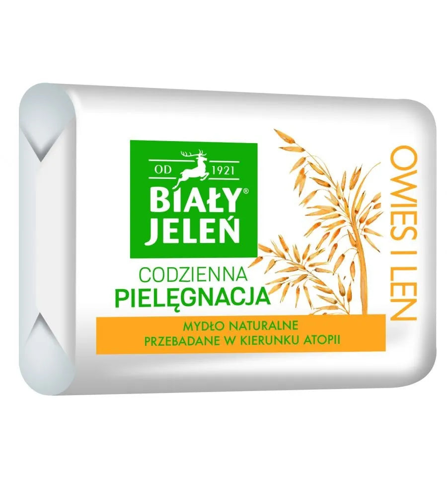 Biały Jeleń Daily Care Hipoalerginis muilas Avižos ir Linas 100g - Kosmetika