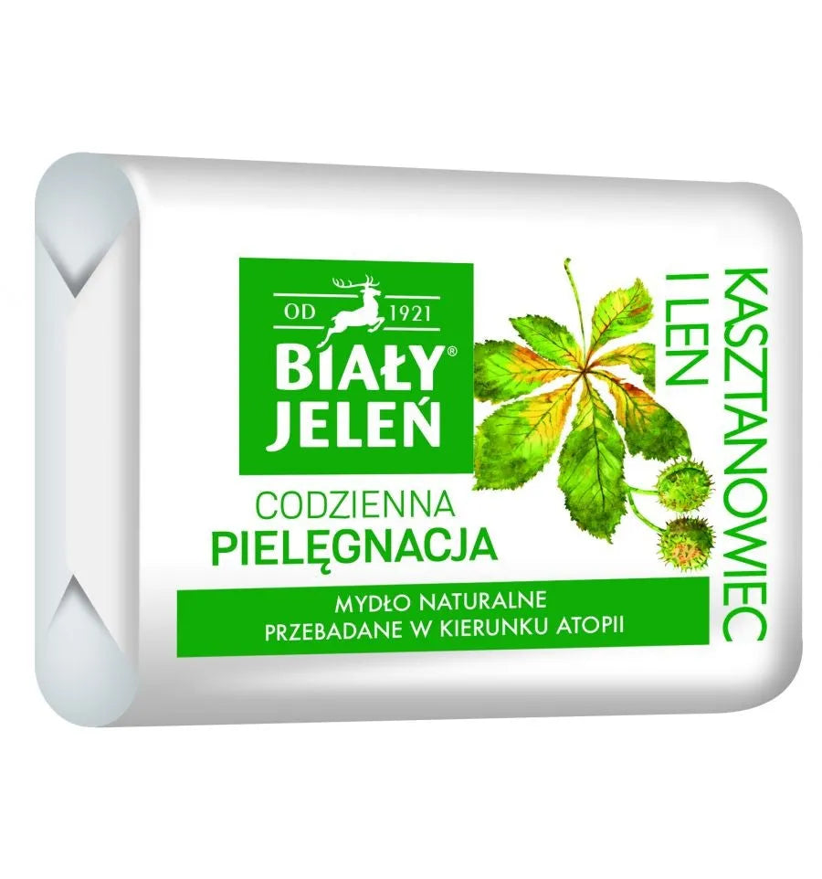 Biały Jeleń Daily Care Hipoalerginis muilas Kaštonas ir Linas 100g - Kosmetika