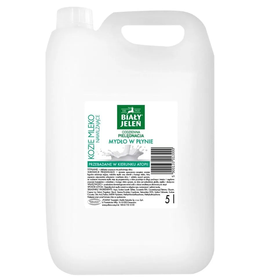 Biały Jeleń Hypoallergenic skystas muilas Ožkos pienas 5L - Kosmetika