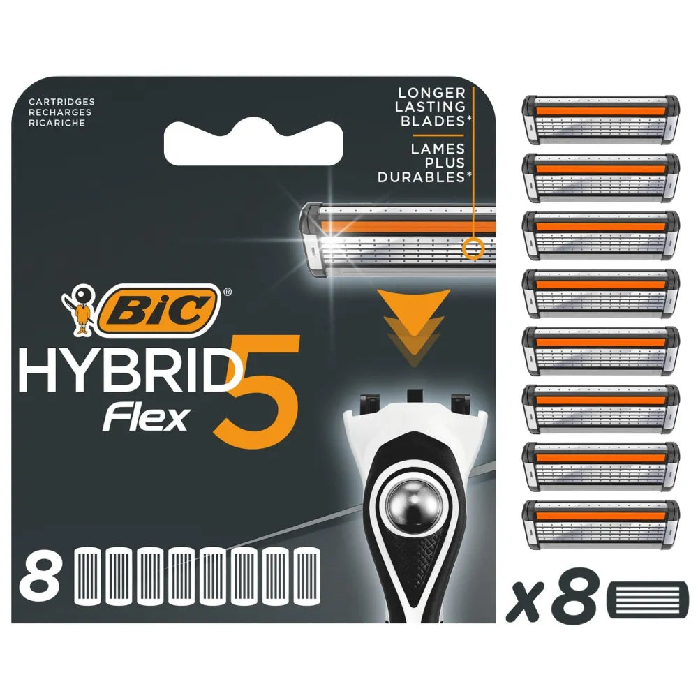 BIC Hybrid Flex 5 Kasetės skustuvui - blisteris 1 pakuotė su 8 vnt. - Kosmetika