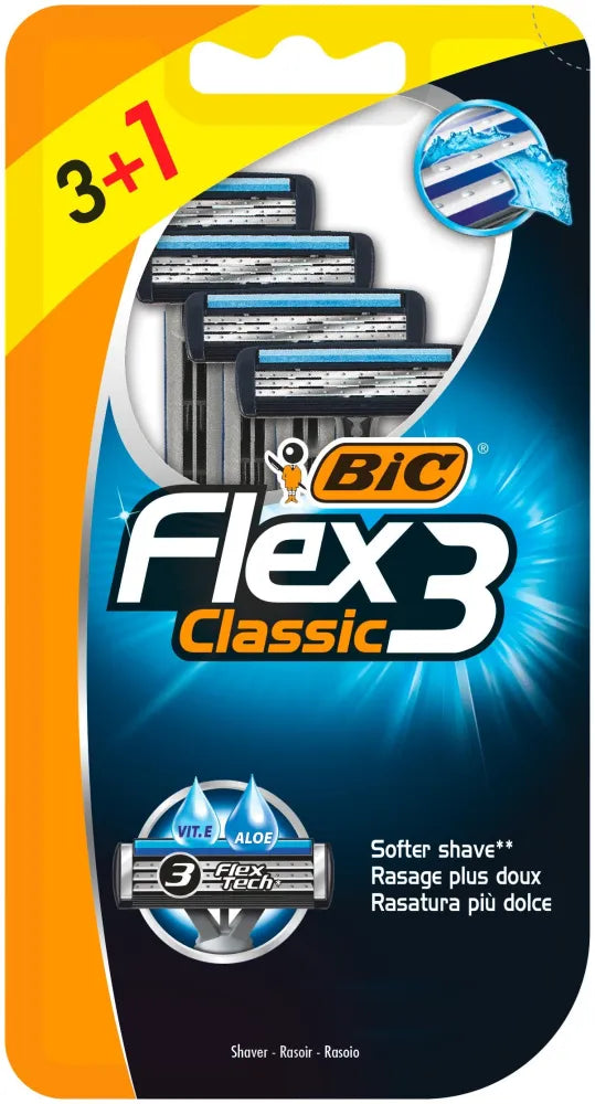 BIC Razor Flex 3 Clas.Blister3 + 1 - Kosmetika