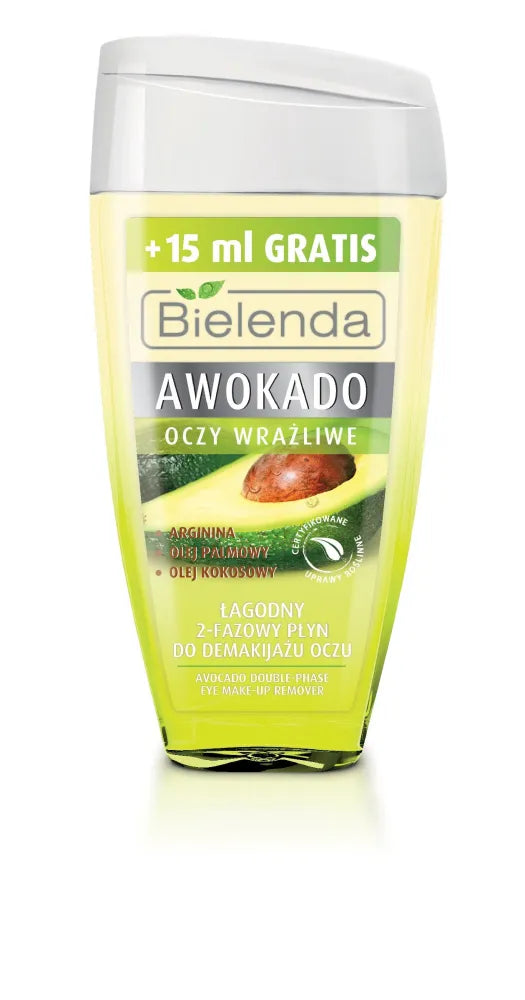 Bielenda Avocado 2-fazių akių makiažo valiklis sausai ir dehidratuotai odai 125ml - Kosmetika